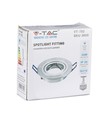 Kit Downlight MR16 ou GU10 - Sans source lumineuse, aluminium brossé, Perçage : Ø7,5 cm, Dimensions : Ø9,1 cm