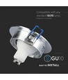 MR16 eller GU10 Downlight-kit - Utan ljuskälla, borstad aluminium, Hål: Ø7,5 cm, Mått: Ø9,1 cm