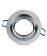 MR16 eller GU10 Downlight-sett - Uten lyskilde, børstet aluminium, Hull: Ø7,5 cm, Mål: Ø9,1 cm