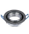 MR16 of GU10 Downlight kit - Zonder lichtbron, geborsteld aluminium, Zaagmaat: Ø7,5 cm, Afmetingen: Ø9,1 cm
