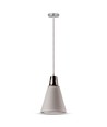 V-Tac moderne hanglamp - Chroom + wit gezandstraald, Ø22 cm, E27