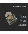 Suspension V-Tac - Gris mat, métal, E27