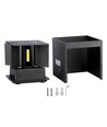 Applique murale LED 5W - IP65 extérieur, carrée, faisceau réglable, noir, source lumineuse incluse