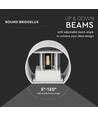 Applique murale LED 5W - IP65 extérieur, Ronde, Blanche, Angle de diffusion réglable, Source lumineuse incluse