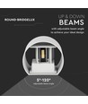 Applique murale 5W - IP65 extérieur, Ronde, angle de diffusion réglable, source lumineuse incluse, gris
