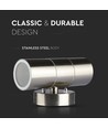 Applique murale V-Tac avec éclairage haut/bas - IP44 extérieur, douille GU10, sans source lumineuse