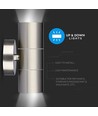 Applique murale V-Tac avec éclairage haut/bas - IP44 extérieur, douille GU10, sans source lumineuse