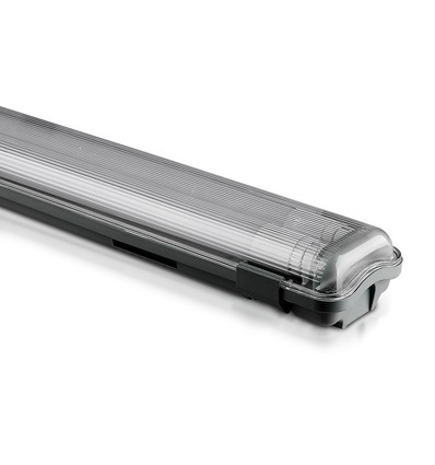 V-Tac 120 cm vanntett armatur med rør - Inkl. 2 stk. 18W LED rør, IP65, 230V