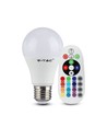 Ampoule LED E27 6W - Avec télécommande RF, RGB