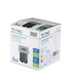 Spot encastrable V-Tac - Carré, acier inoxydable, douille GU10