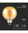 E27 5W LED globe lamp - Ø12,5cm, Kooldraad, extra warm wit