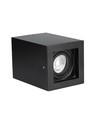 Plafonnier GU10 - IP20, carré, noir, sans source lumineuse