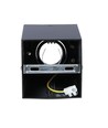 GU10 Taklampe - IP20, firkantet, sort, uten lyskilde