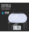 6W LED vegglampe - IP65 utendørs, oval, roterbar 350 grader, sort, inkl. lyskilde
