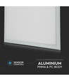 Outlet: Dalle LED 60x60, 32W - 120lm/W, bord blanc