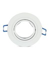 MR16 of GU10 Downlight kit, zonder lichtbron, mat wit, gatmaat: Ø7,5 cm, afmetingen: Ø9,1 cm