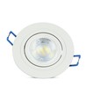 Kit Downlight MR16 ou GU10, sans source lumineuse, blanc mat, perçage : Ø7,5 cm, dimensions : Ø9,1 cm
