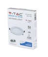 V-Tac 6W LED indbygningspanel - Hul: Ø11 cm, Mål: Ø12 cm, 230V, Samsung LED chip