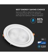 30W Ø22,5cm LED spotlight - Hul: Ø19,5 cm, Mål: Ø22,5 cm, 3 cm høj, Samsung LED chip